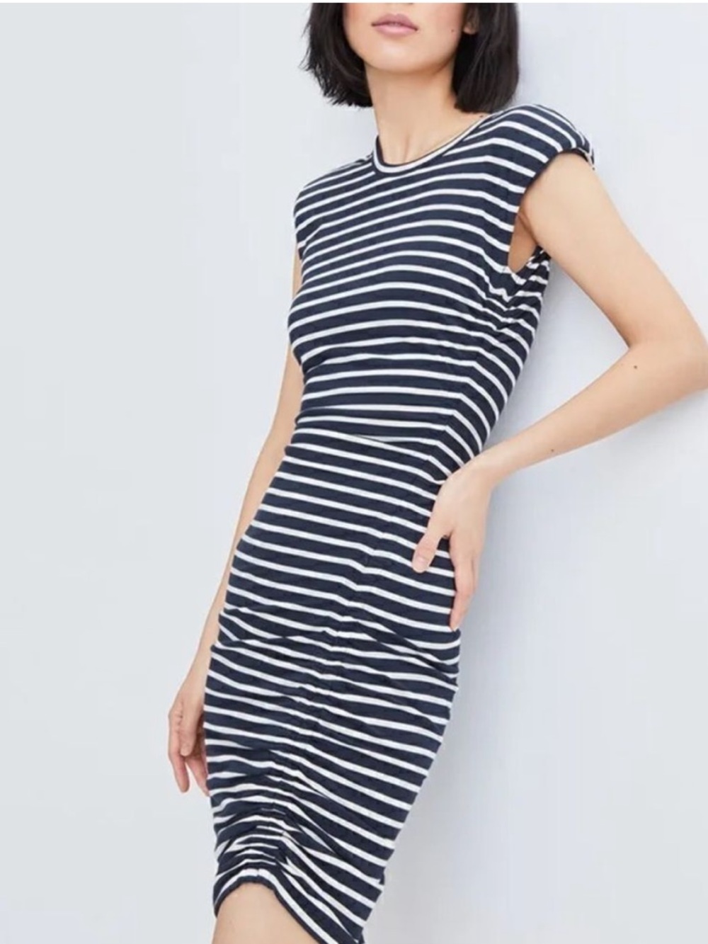 Veronica Beard Brompton Navy and White Striped Dress Size XS